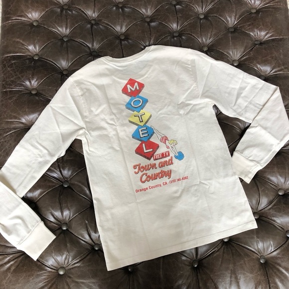 New RE/DONE x Hanes Vintage 90’s Motel Long Sleeve T-Shirt printed retro Y2K - Picture 9 of 16